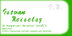 istvan meiselsz business card